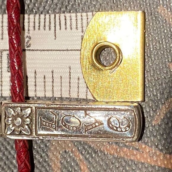 BRIGHTON Braided Leather LOVE Pendant Necklace - Picture 10 of 11